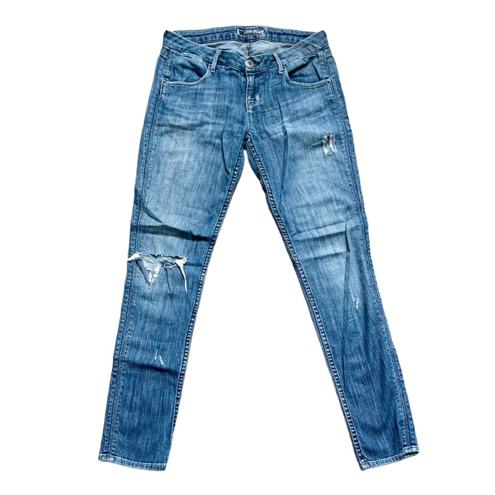 Hudson Jeans Size 26 Distressed, Skinny, Blue Wash, Low Rise